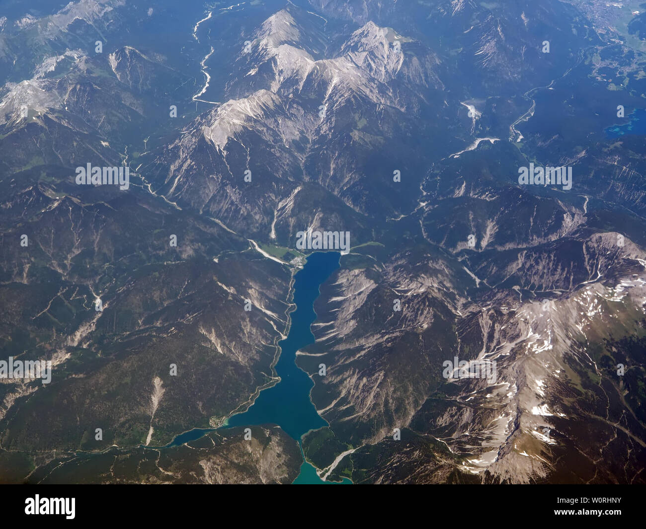 Aerial view of the Italian Alps seen from an airplane Stock Photo - Alamy