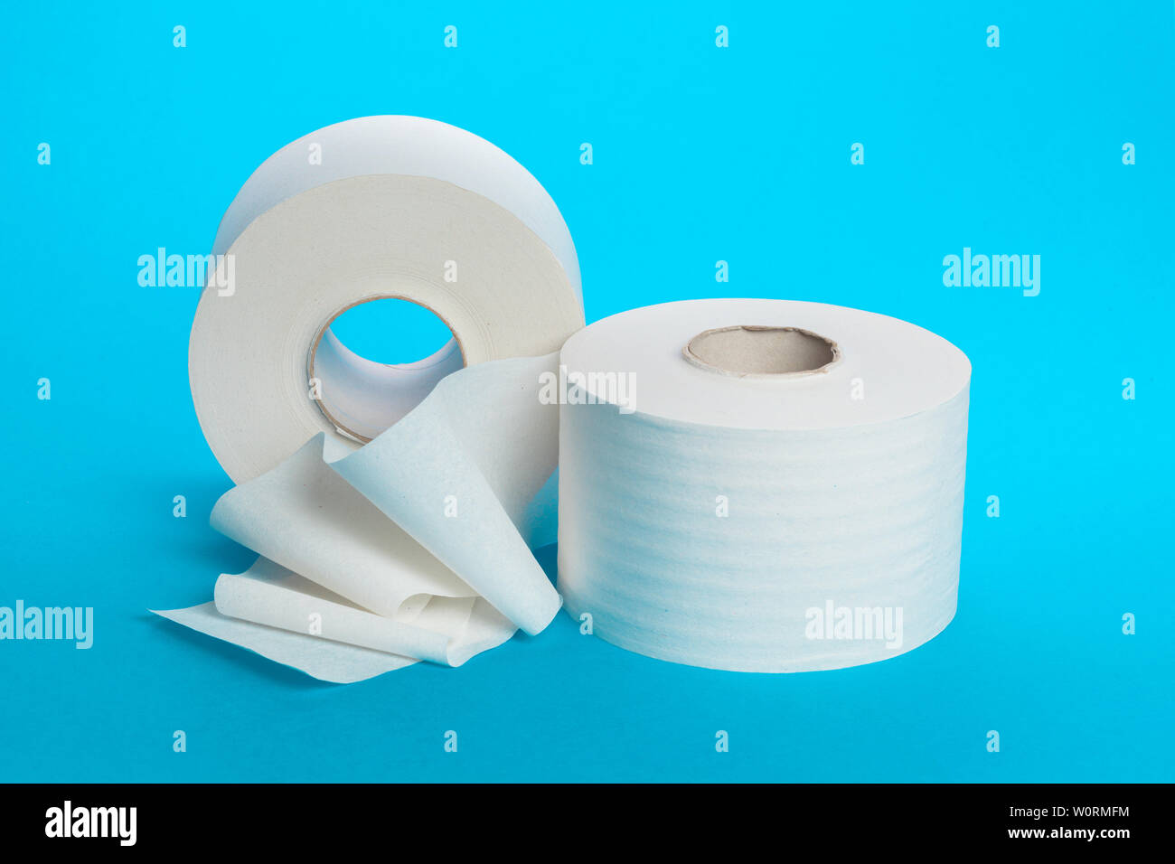 Toilet paper unrolling Stock Photo Alamy