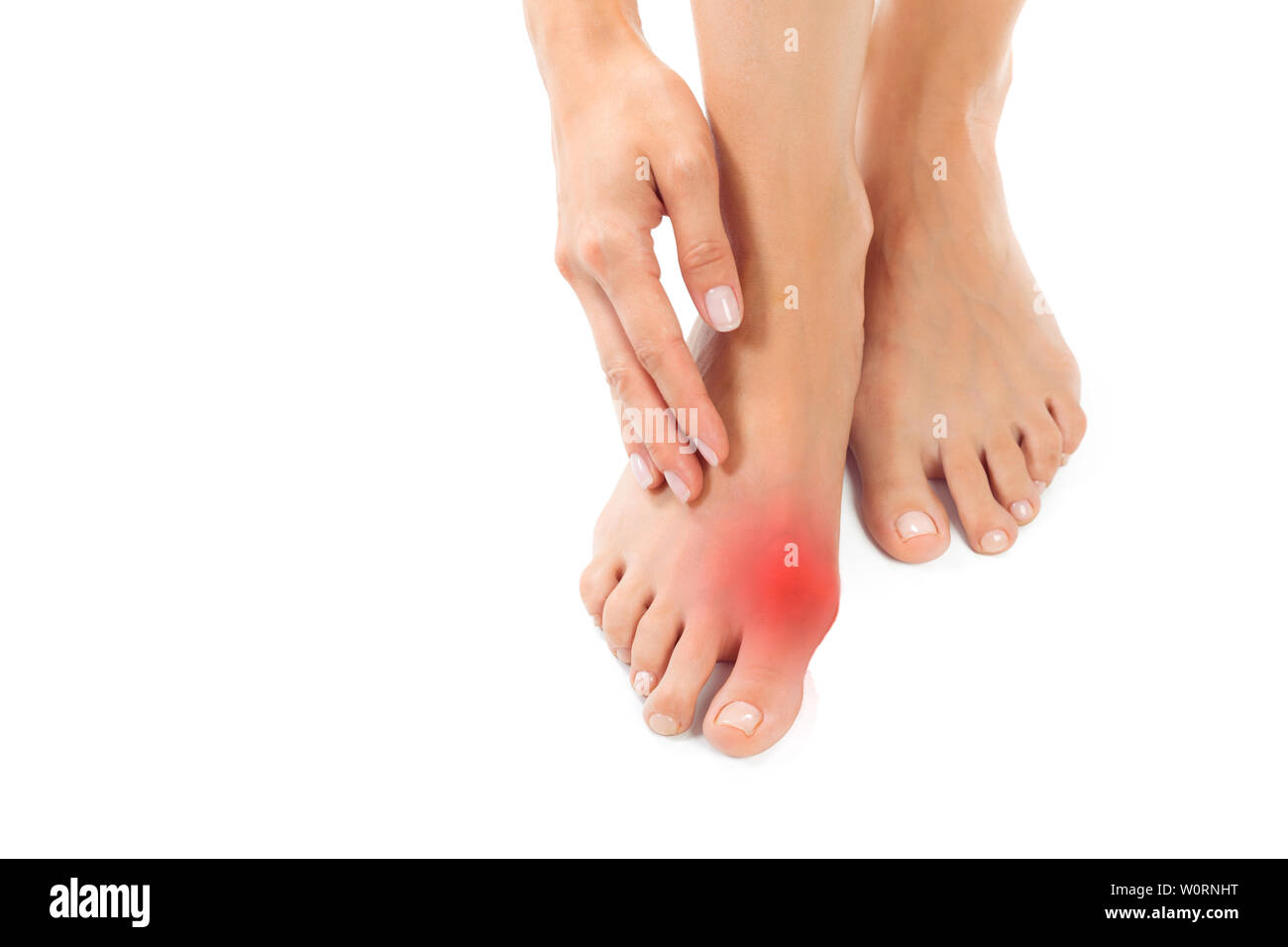 pain in a woman feet Stock Photo Alamy
