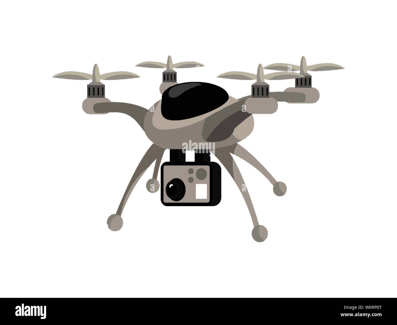 Drone flat vector color illustration. Cartoon flying copter with camera,  quad rotor, quadcopter, aviation isolated design element. Digital  technology, innovation, modern toy, videotaping device Stock Vector Image &  Art - Alamy