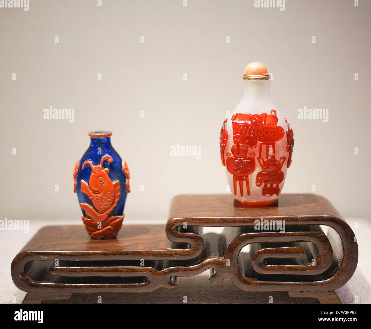 Ming and Qing snuff bottles Stock Photo