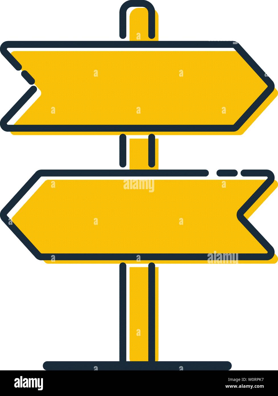Signpost vector icon, direction arrow symbol. Simple illustration for ...