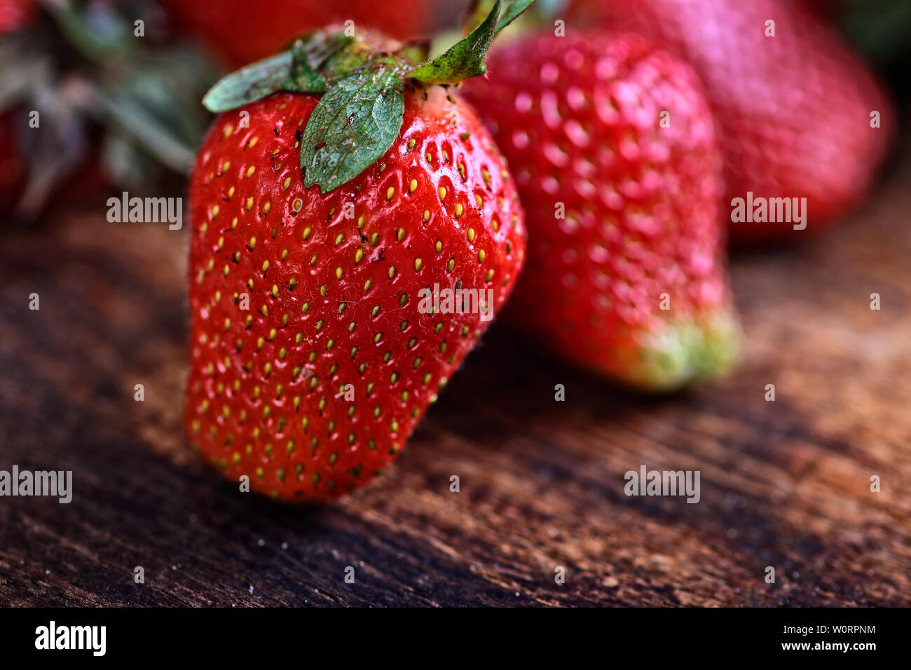 Healthy and juicy strawberries Stock Photo - Alamy