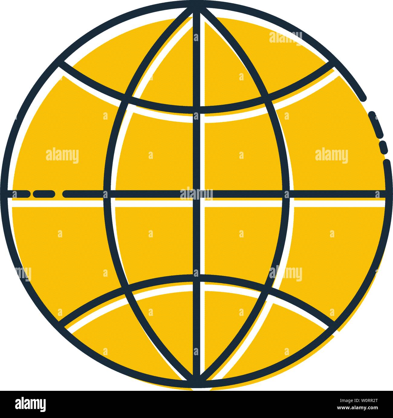 Globe Icon in trendy flat style isolated on white background. World ...