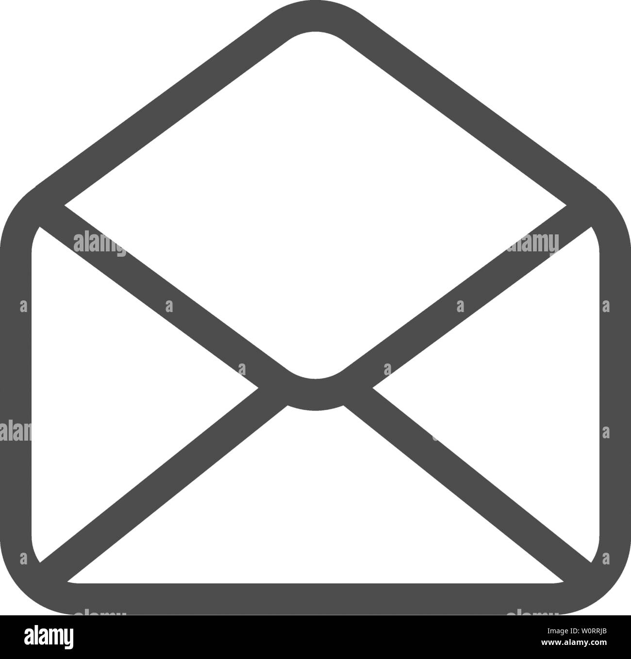 Mail and e-mail icon isolated. Envelope symbol e-mail. Email message sign. Flat design. Vector Illustration, eps 10 Stock Vector