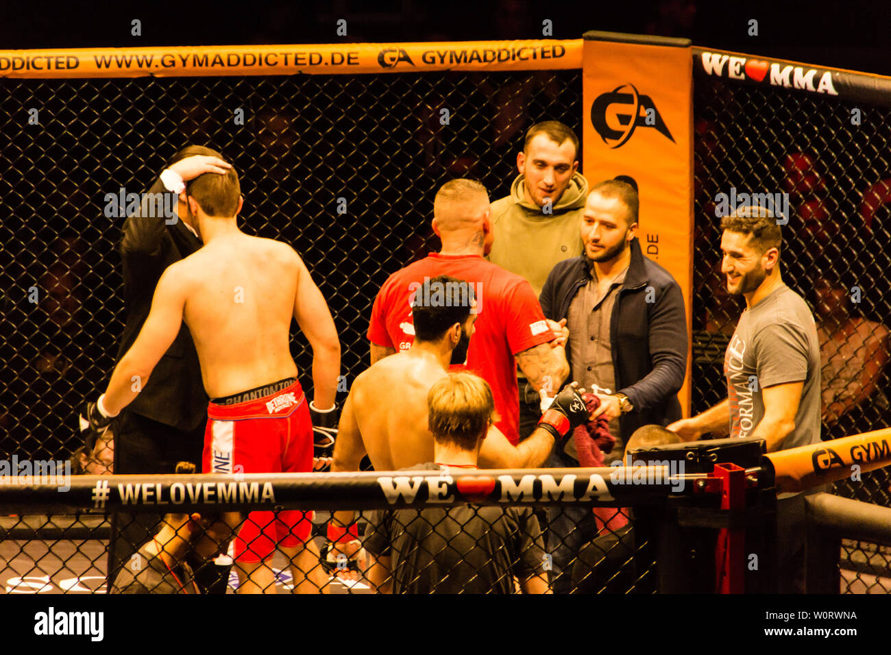 Hamburg, Germany - Nov 18th, 2017: The fight between Ali Ramadan and Aaron  Fröhlich during We Love MMA 34 Stock Photo - Alamy