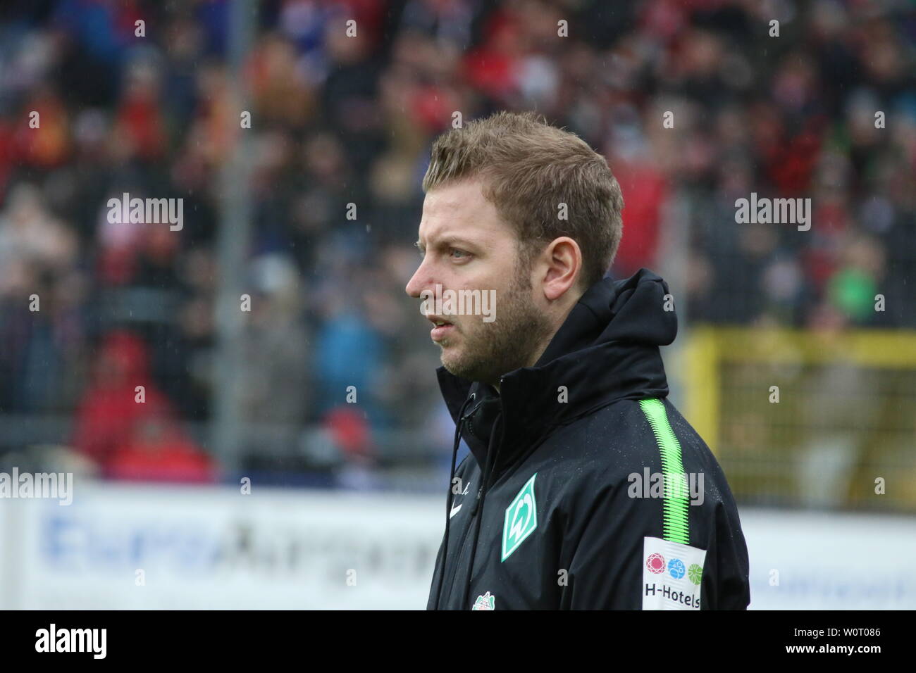Trainer Florian Kohfeldt Sv Werder Bremen 1 Bl 17 18 23 Spieltag Freiburg Vs Bremen Stock Photo Alamy