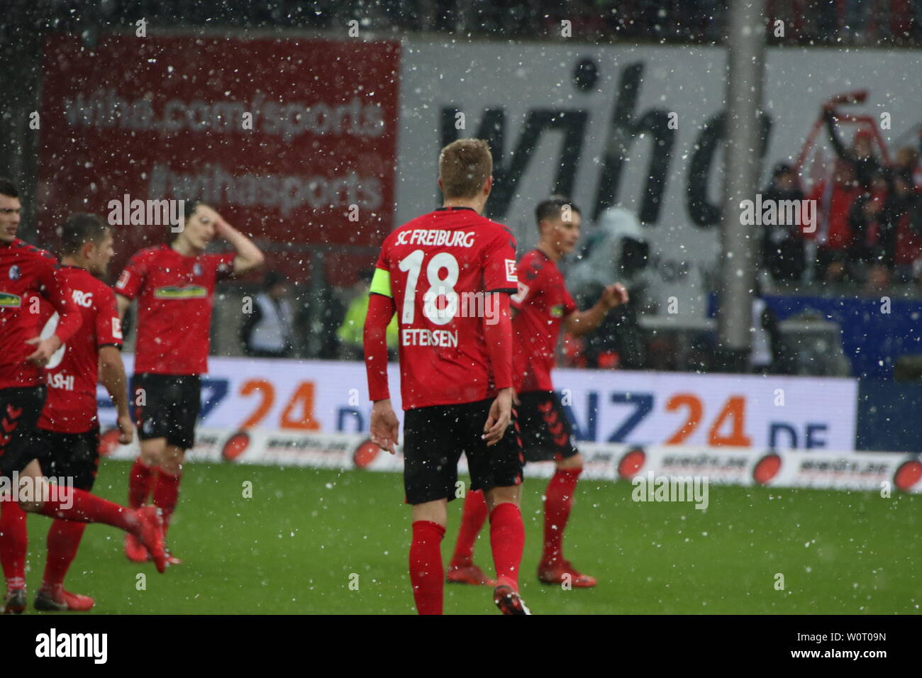 1. BL: 17-18 -23. Spieltag - Freiburg vs. Bremen Stock Photo