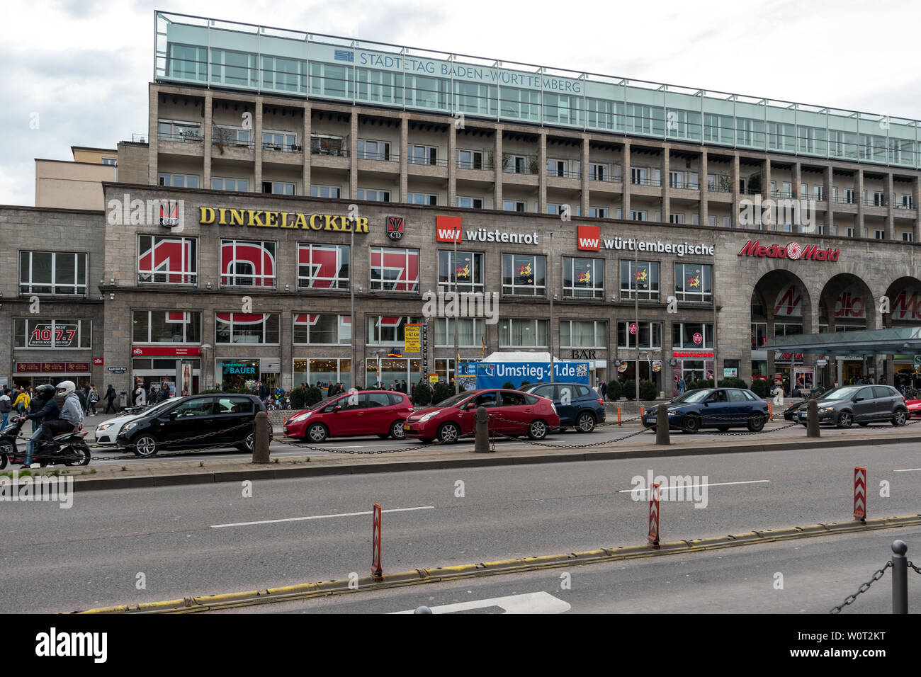 STUTTGART, GERMANY - MARCH 04, 2017: A large shopping center at Arnulf-Klett-Platz in the old town, opposite the main railway station. Stock Photo