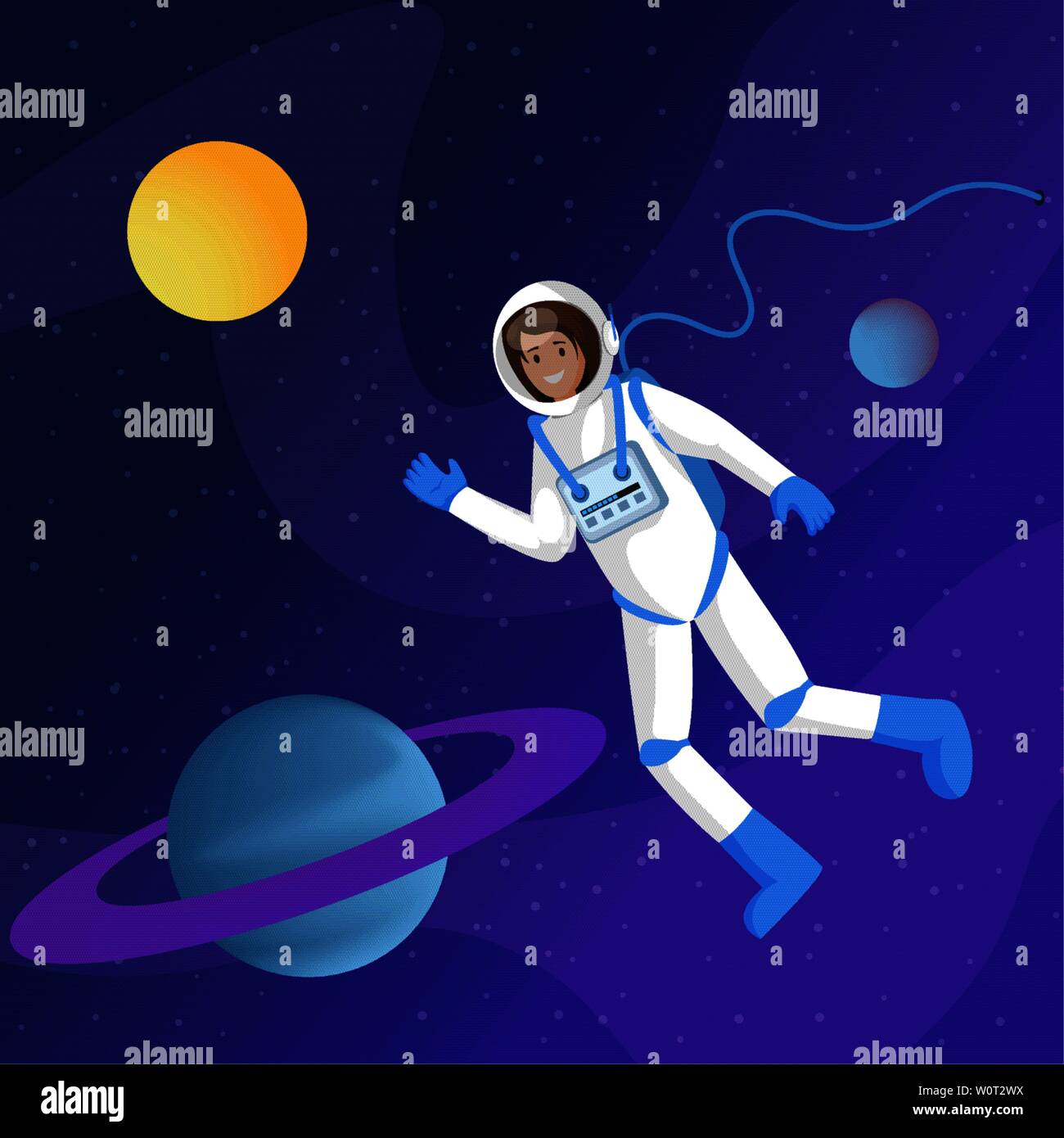 Saturn planet cartoon hi-res stock photography and images - Alamy