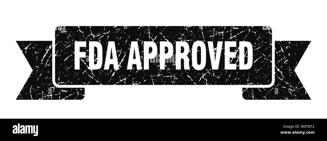 fda approved grunge ribbon. fda approved sign. fda approved banner