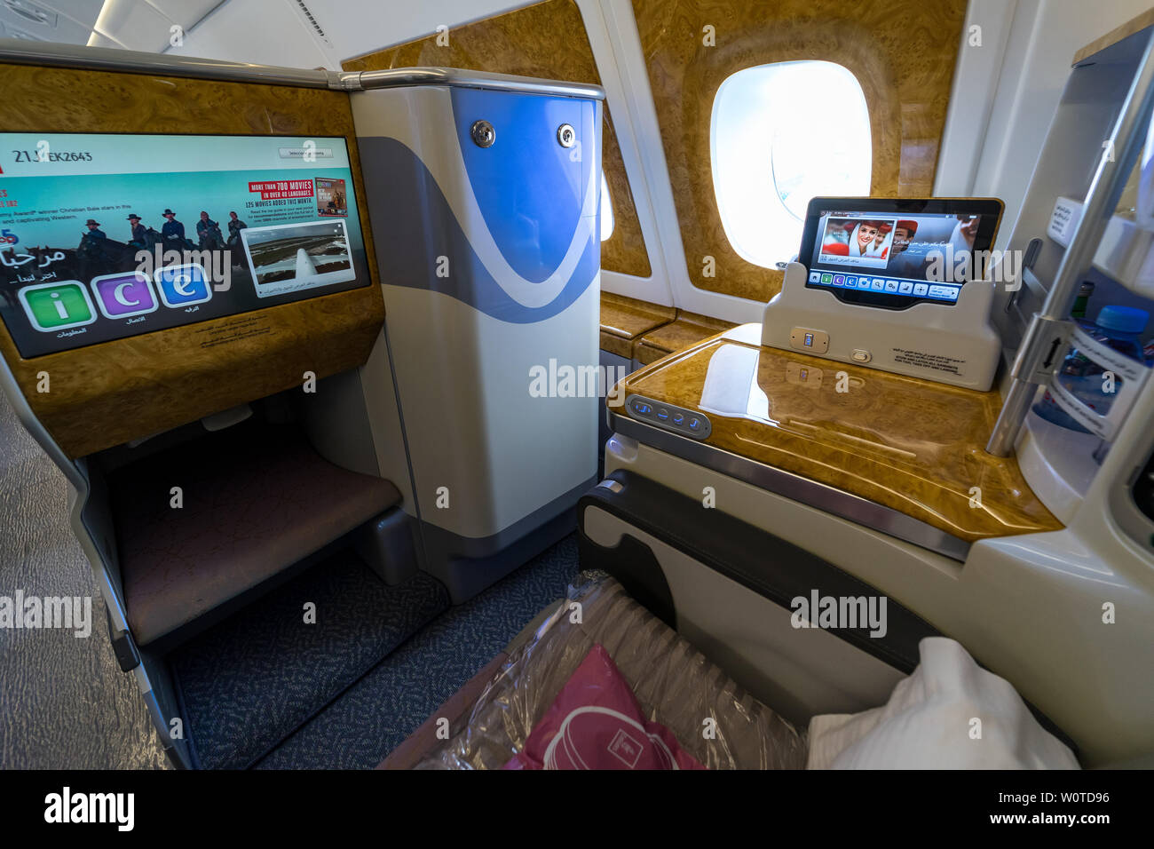 Berlin April 26 2018 Interior Of Business Class Of The