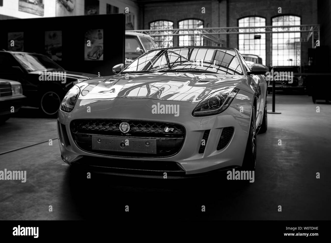 Jaguar Car And Model Black And White Stock Photos Images Alamy