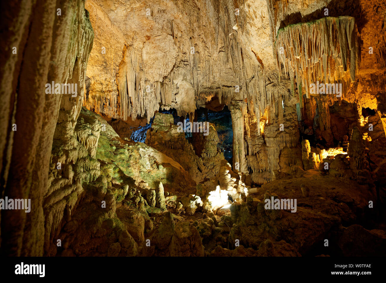 Imposing Grotta di Nettuno in Sardegna (Italy) Stock Photo