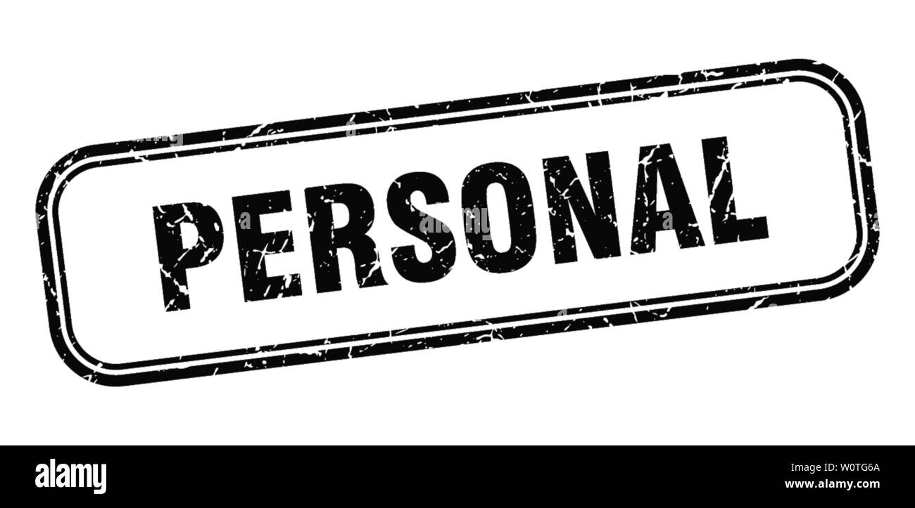 personal stamp personal square grunge sign personal Stock Vector