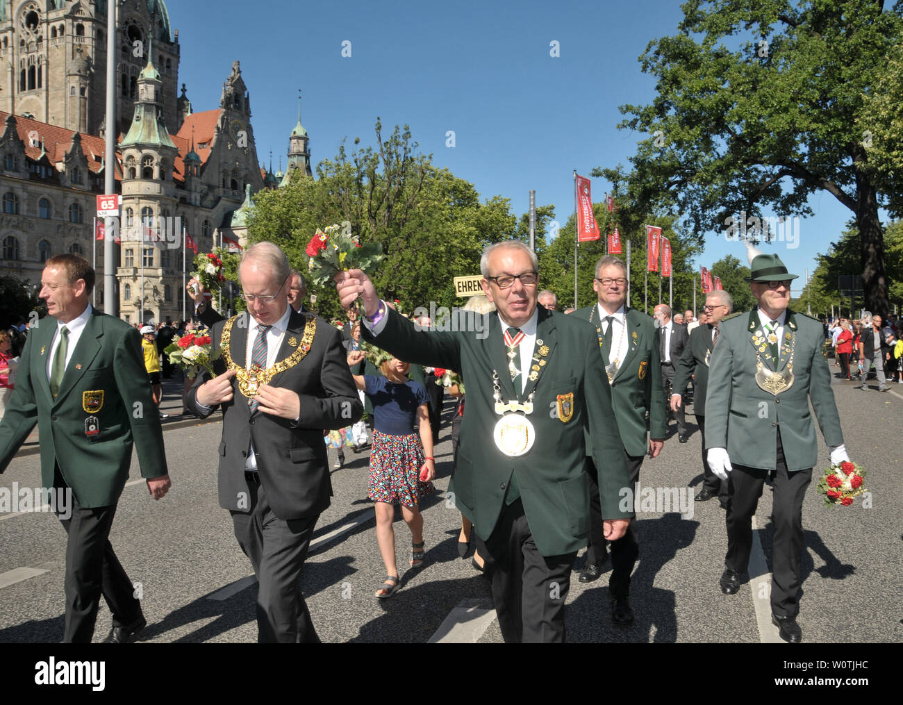 Schützenausmarsch in Hannover am 1. Juli 2018 Stock Photo