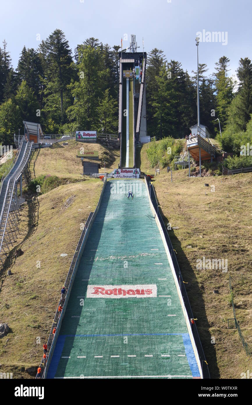 Teamwettkampf Skisprung DM 2018 Hinterzarten Stock Photo