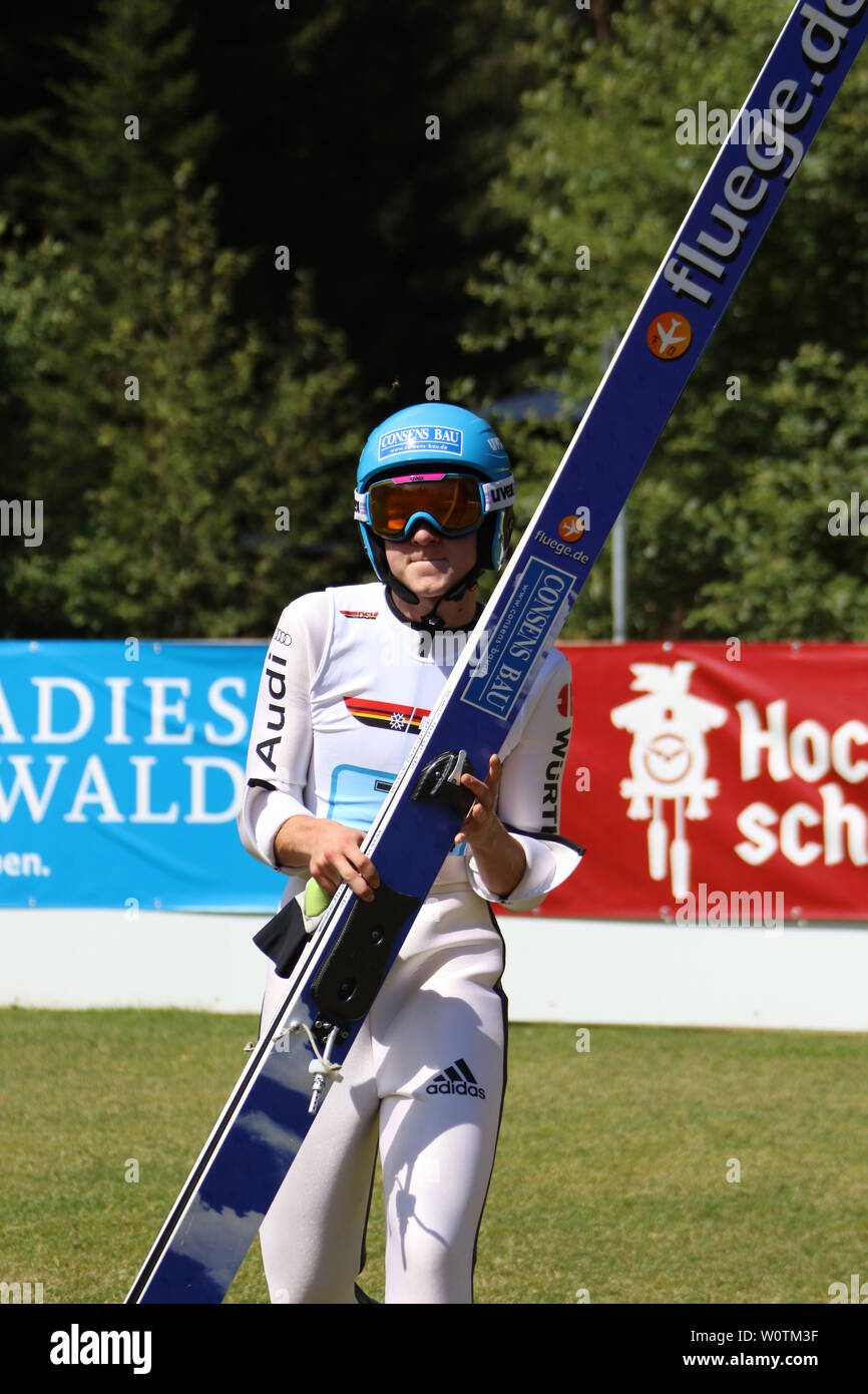 Finn Braun (SV Baiersbronn) beim Teamwettkampf Skisprung DM 2018 Hinterzarten Stock Photo