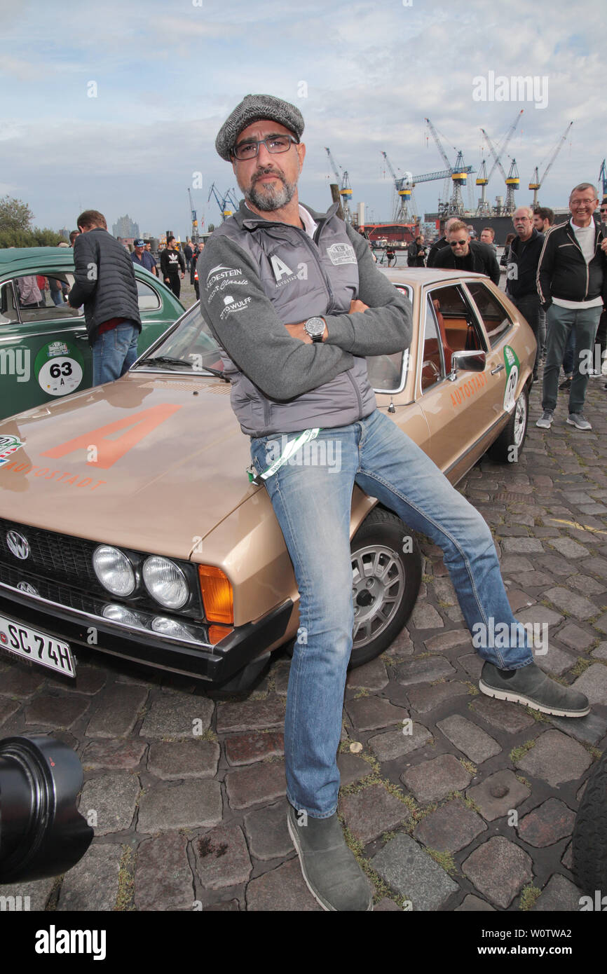 Alexander Wesselsky (Der Checker, Eisbrecher), Ziel der Auto Bild Klassik Rallye 'Die Nordsee Tour' an der Fischauktionshalle, Hamburg, 15.09.2018 Stock Photo