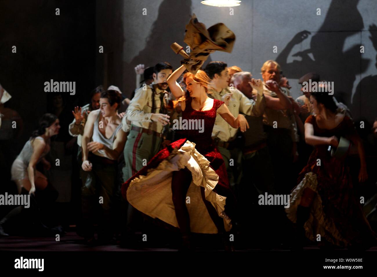 On Friday, 30 November 2018, the curtain will rise on the premiere of Georges Bizet’s Carmen in a production of Lindy Hume. She partners once again with Dan Potra, who will design both the set and the costumes. Matthias Foremny musically directs the Gewandhaus Orchestra. Wallis Giunta, a member of the ensemble and a prize winner at the International Opera Awards 2018, gives her debut as Carmen. Olena Tokar and Sandra Maxheimer also debut their roles as Micaëla und Mercédès, respectively. Leonardo Caimi sings Don José. And Gezim Myshketa takes on the role of the bullfighter Escamillo. Stock Photo