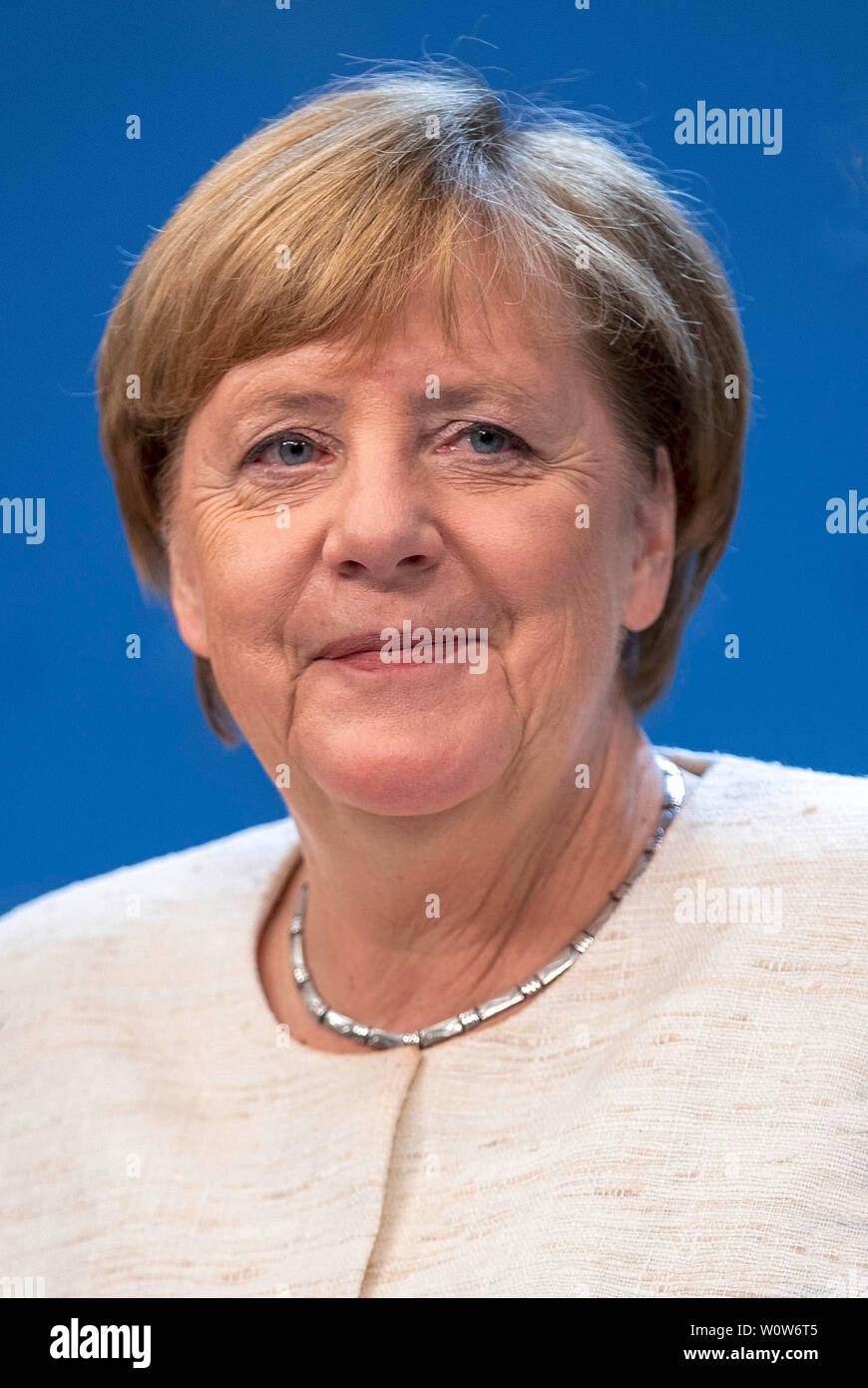 Angela Merkel - * 17.05.1954: German Politician of the Christian Democratic Union and Chancellor of the Federal Republic of Germany. Stock Photo