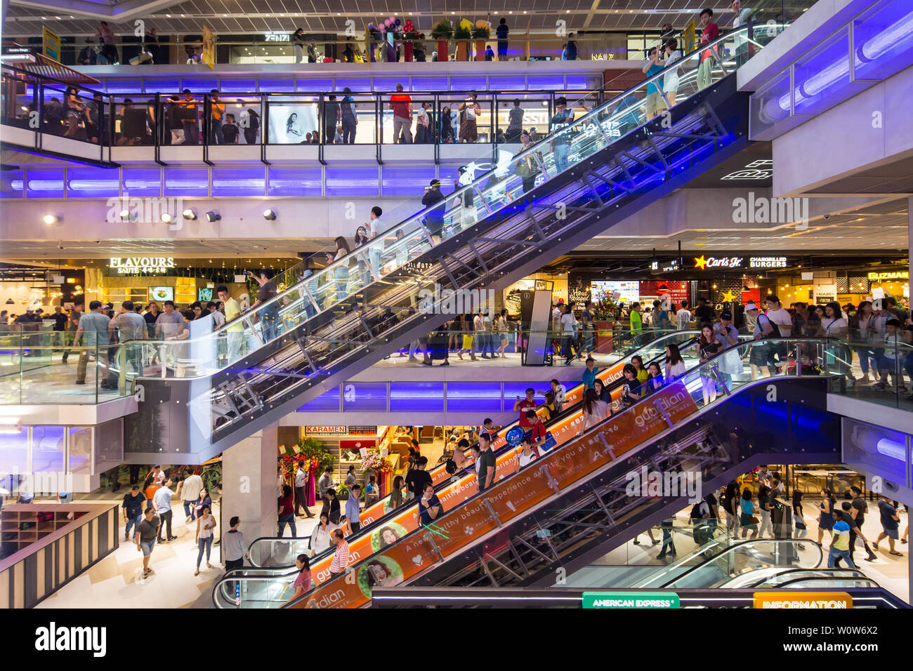Funan Mall Interior, Singapore Stock Photo Alamy