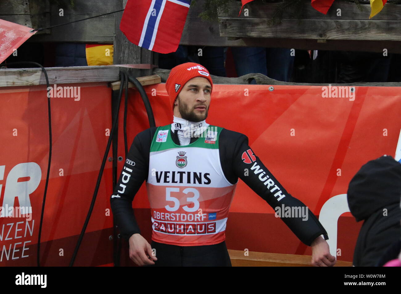 Markus Eisenbichler (TSV Siegsdorf),    Qualifikation Vierschanzentournee Oberstdorf 18-19 Stock Photo