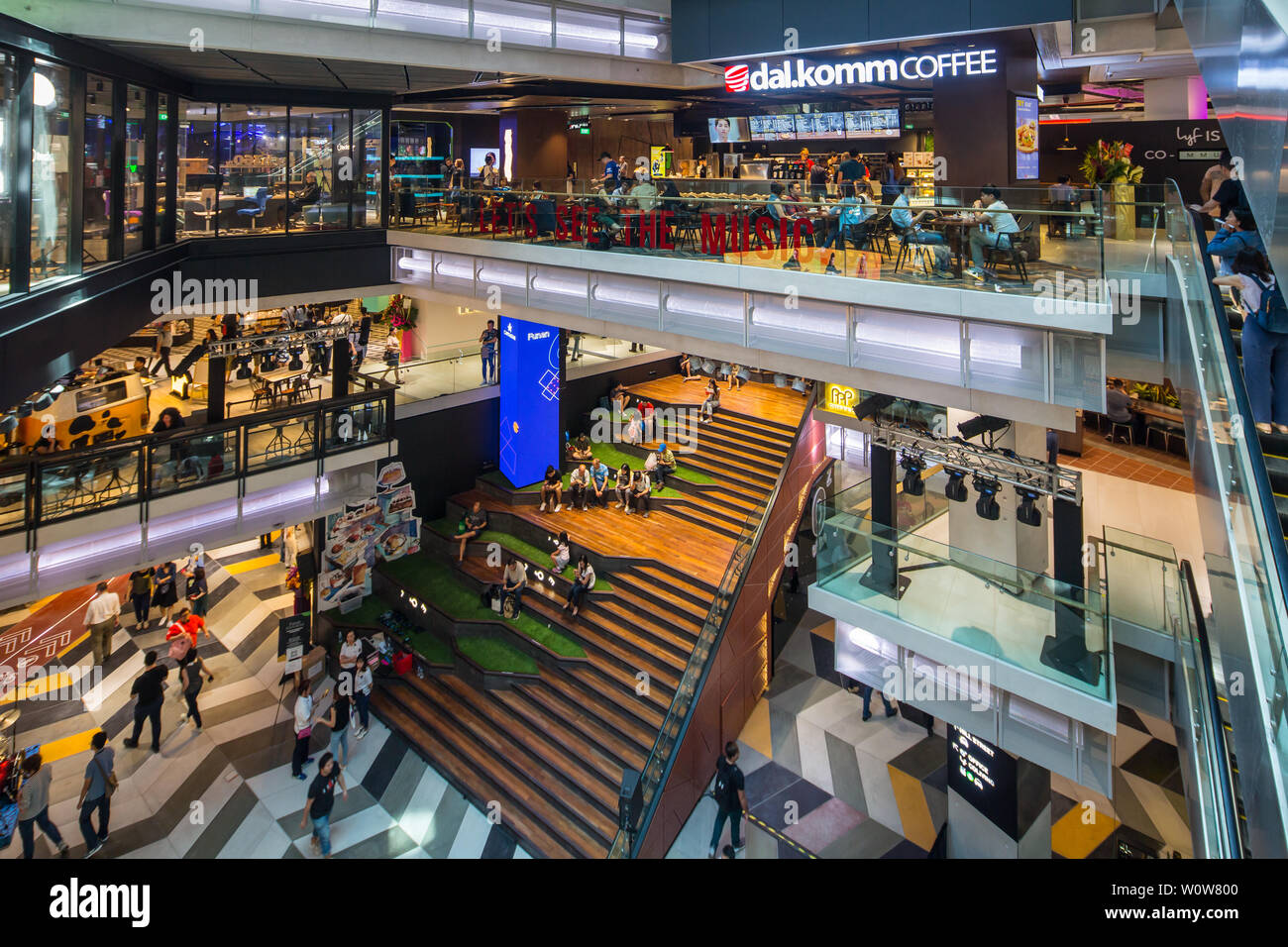 Funan Mall Interior, Singapore Stock Photo Alamy