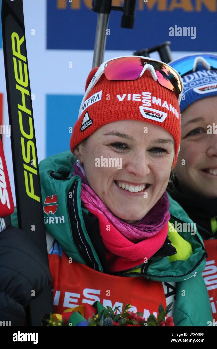 Denise Herrmann (WSC Erzgebirge Oberwiesenthal) beim IBU Biathlon ...