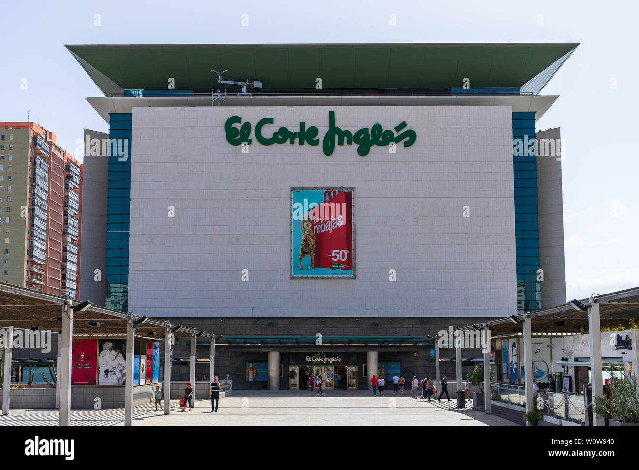 SANTA CRUZ, CANARY ISLANDS, SPAIN - JULY 28, 2018: The facade of the ...