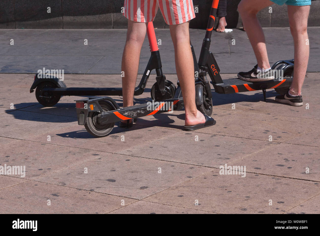 Motorized scooter  in Berlin Stock Photo