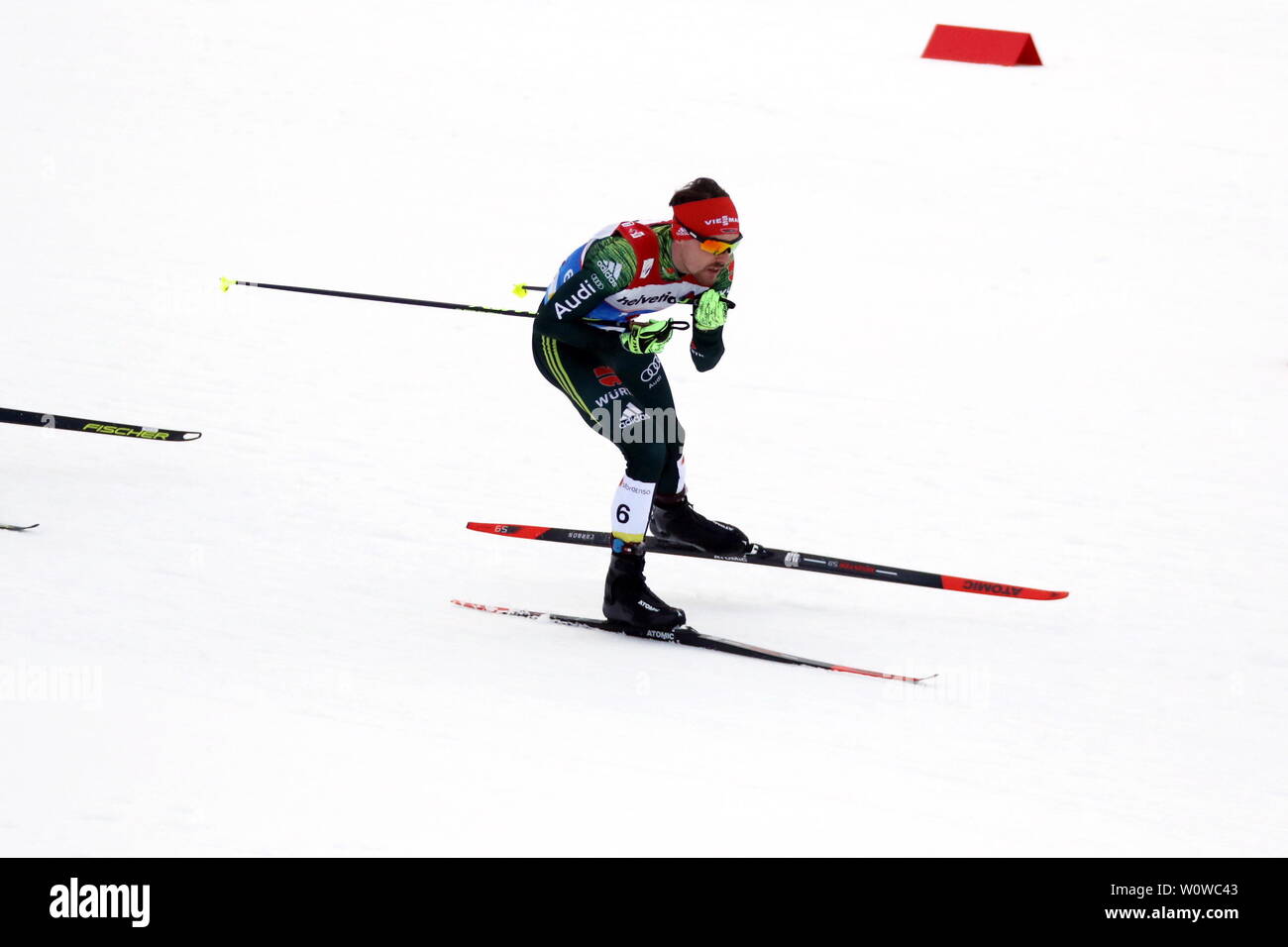 Fabian Riessle (SZ Breitnau /Deutschland) beim Lauf in der  Nordische Kombination, FIS Nordische Ski-WM 2019 in Seefeld Stock Photo