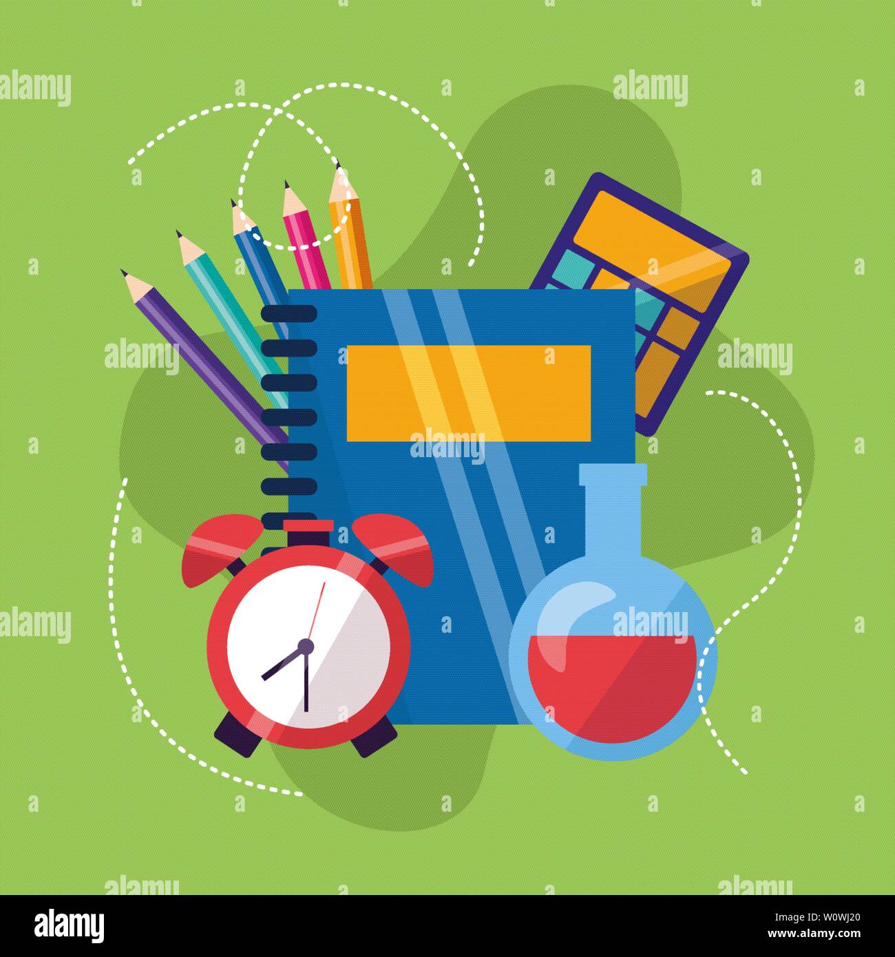 back to school supplies Stock Vector Image & Art Alamy