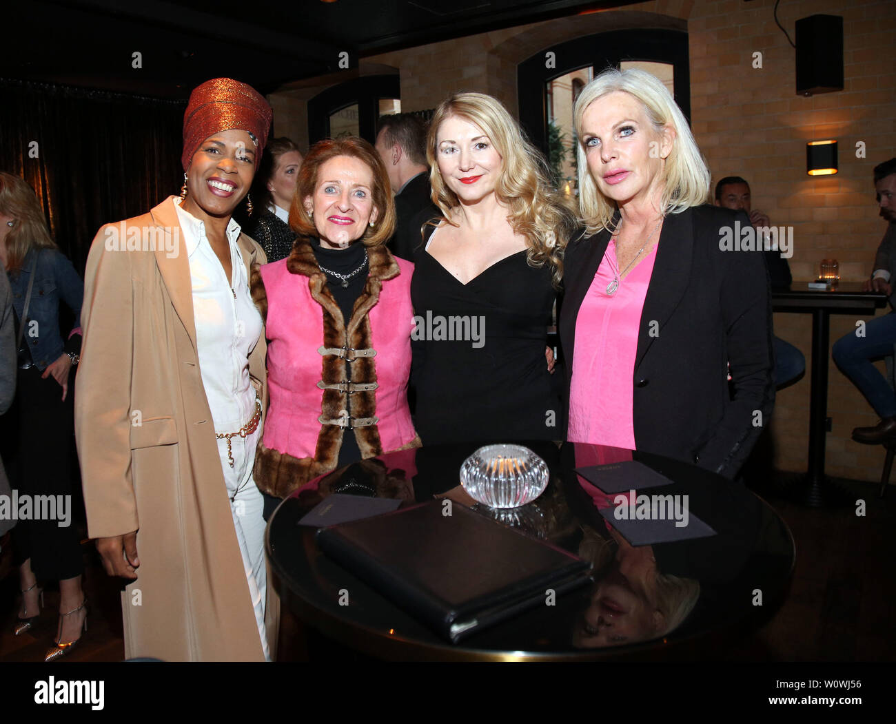 Love Newkirk, Claudia Schulz ( PR ) Sandra Quadflieg,Susanne Korden ,Pre-Easter-Drink and After Work Event  at the Tortue  in Hamburg 2019 Stock Photo