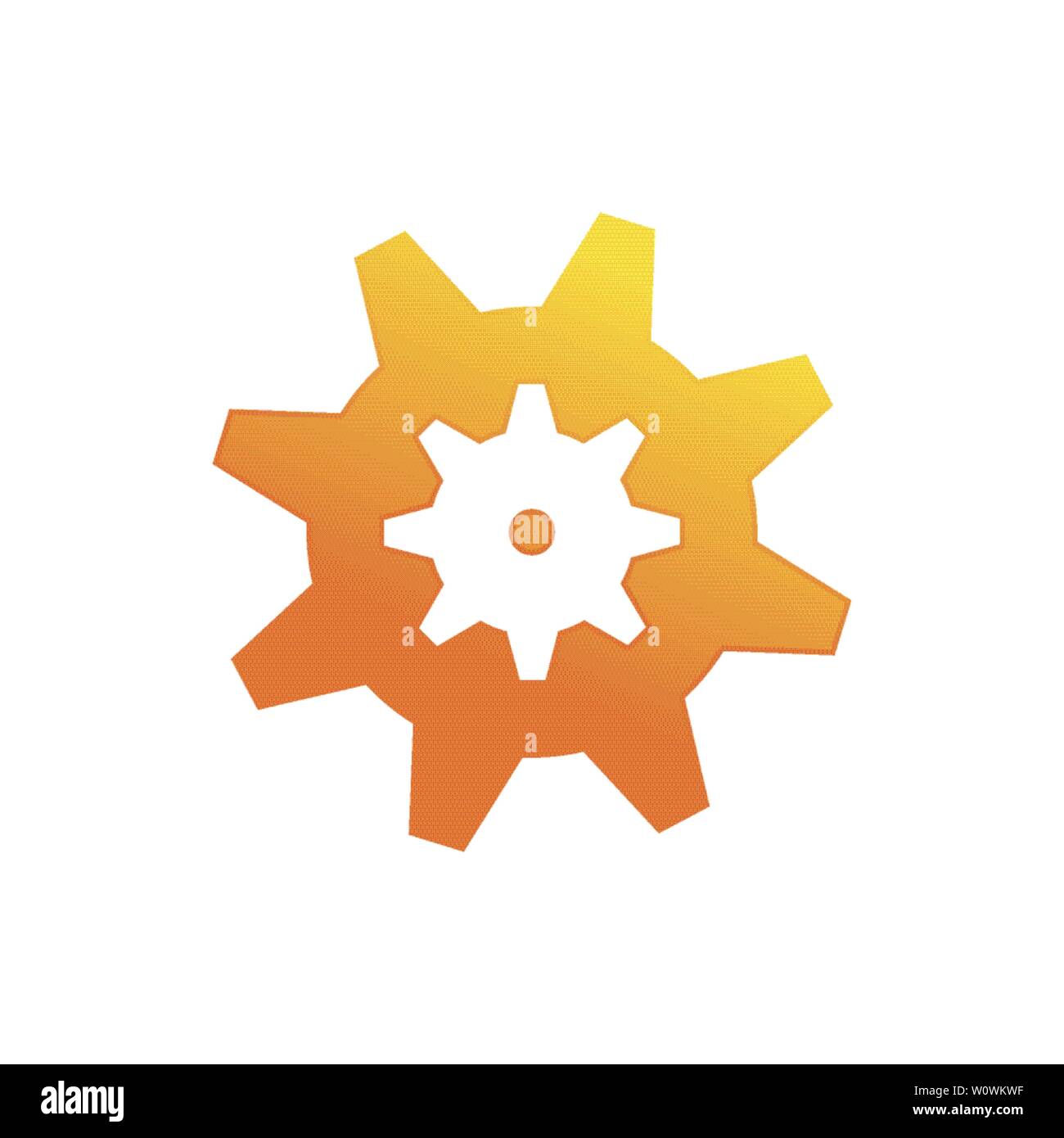 Engineering Gear Teeth Setting Center Vector Symbol Graphic Logo Design Template Stock Vector