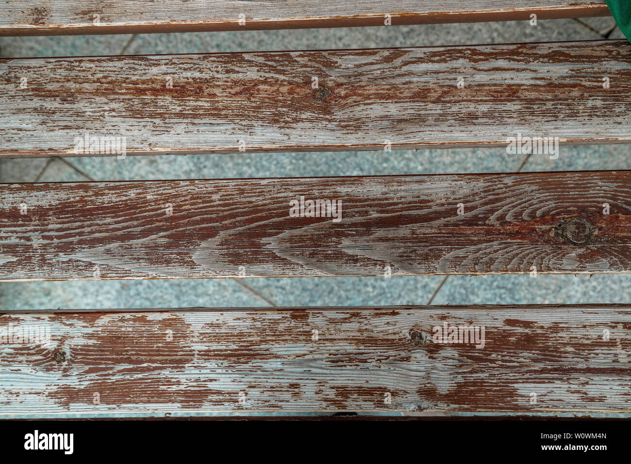 texture of wooden planks from the bench on the street Stock Photo - Alamy