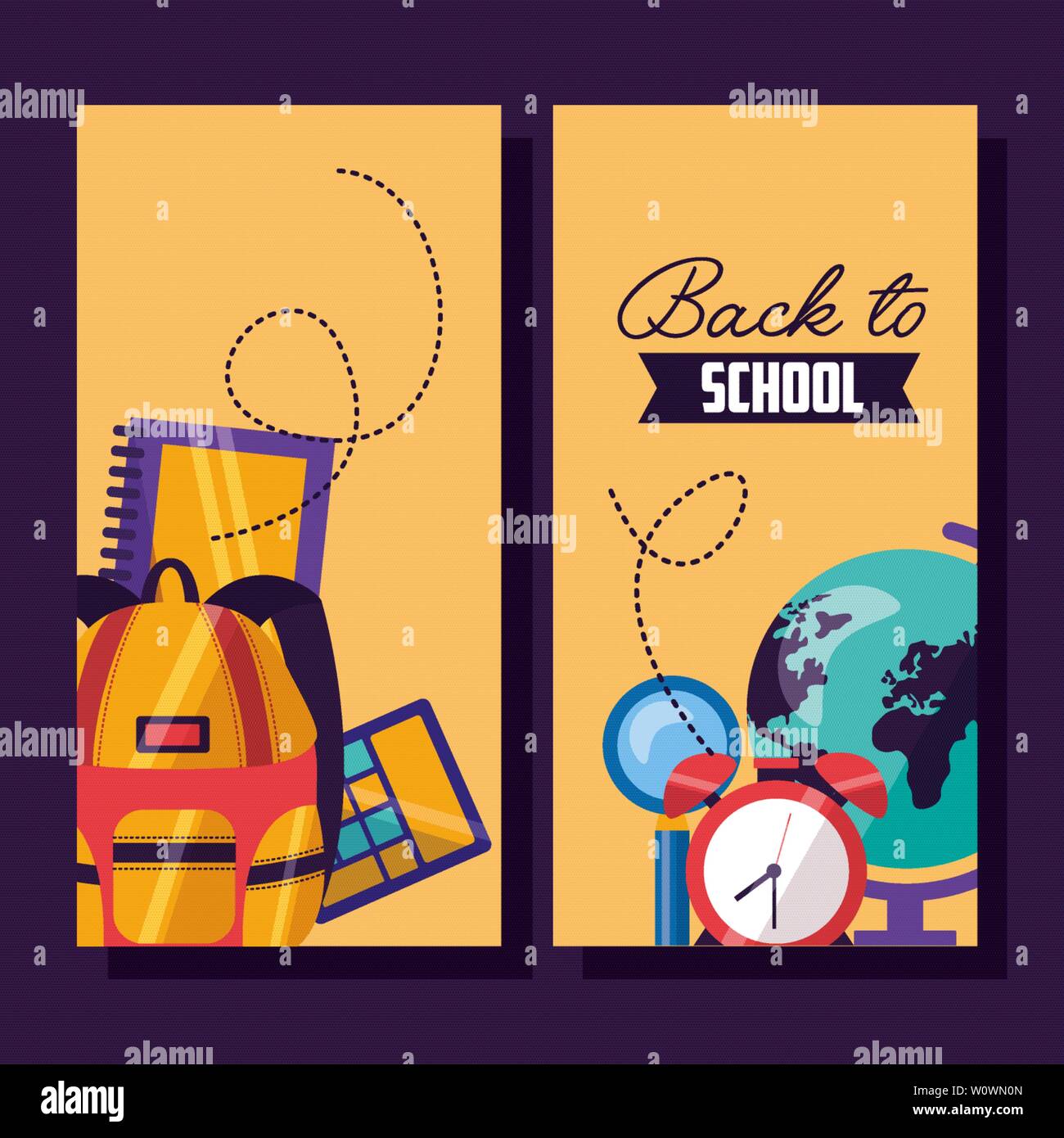 back to school supplies Stock Vector Image & Art Alamy
