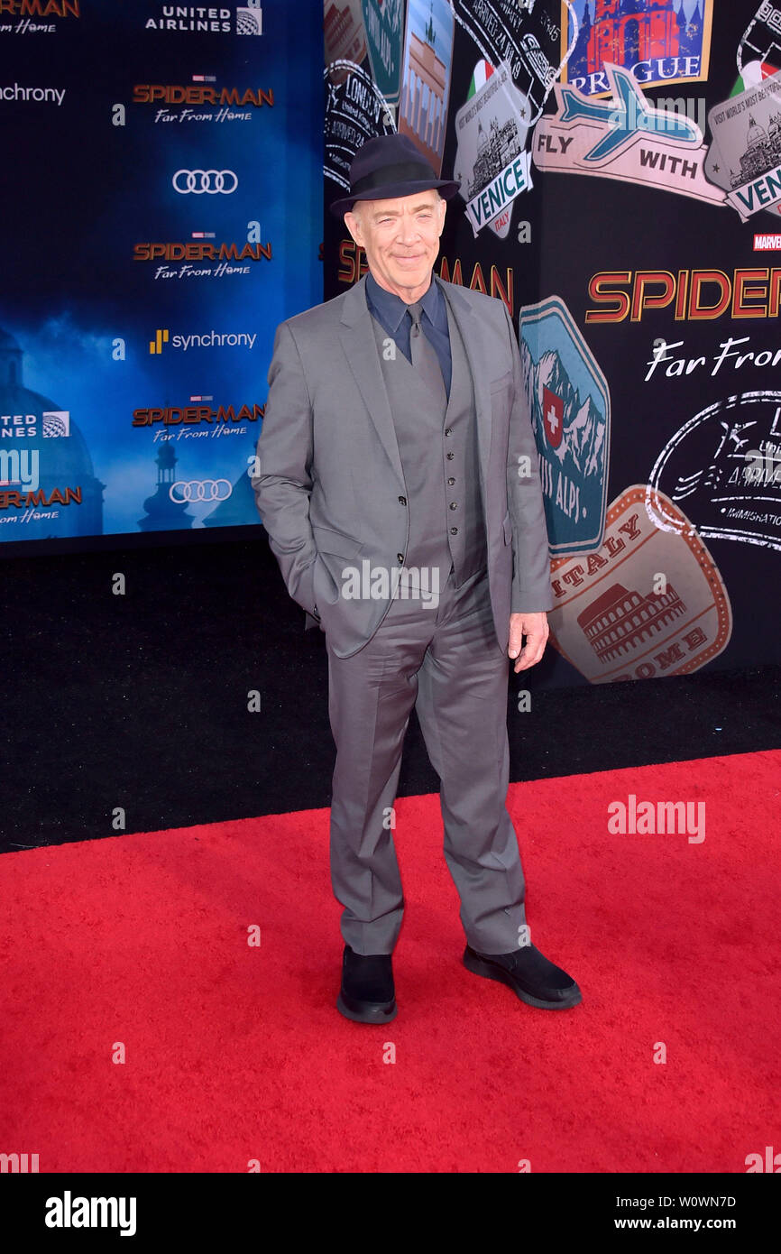 Los Angeles USA. 26th June 2019. JK Simmons at the world premiere of the feature film Spider Man Far from Home at the TCL Chinese Theater. Los Angeles 26.06.2019 usage worldwide Credit
