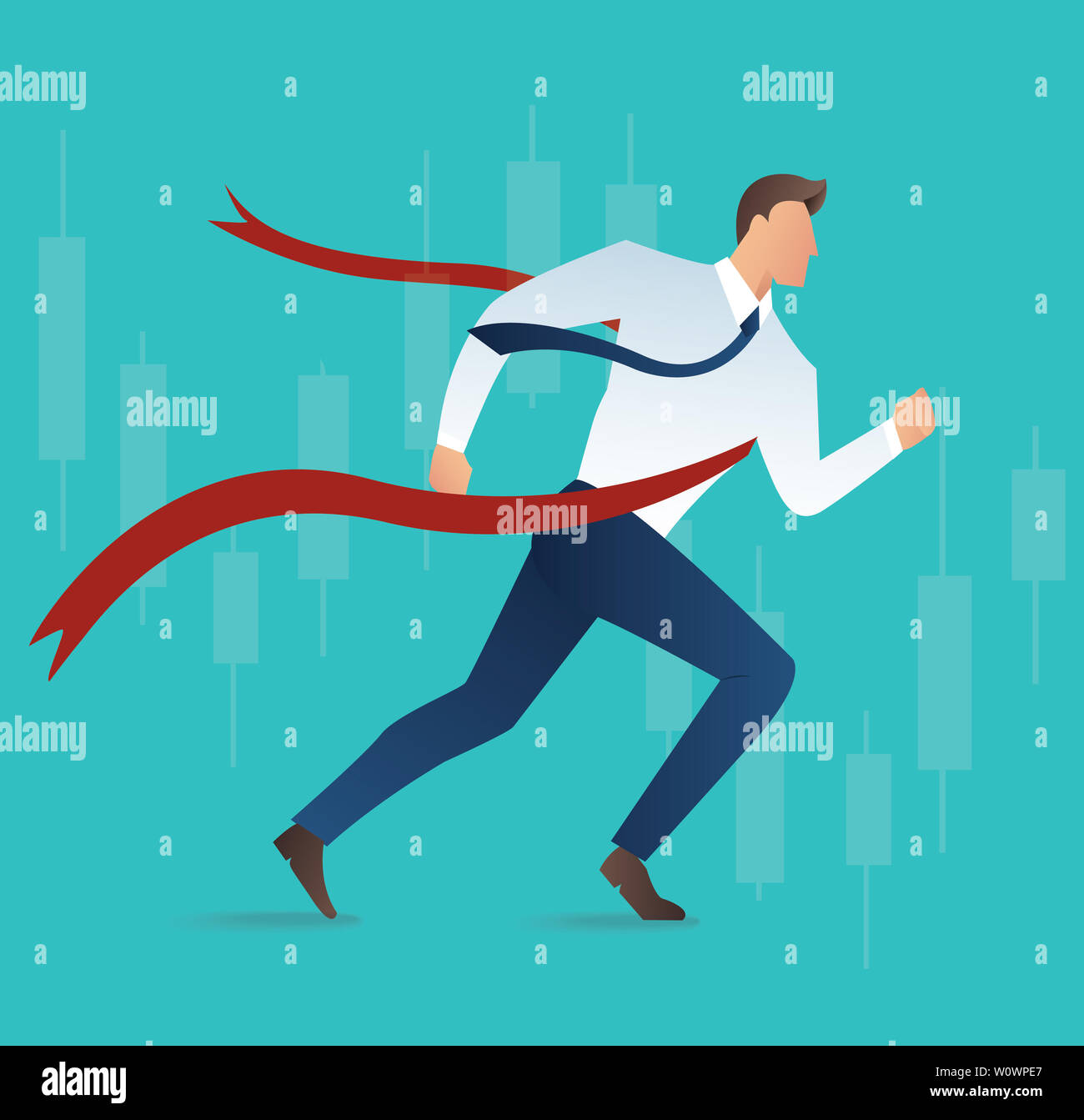 Cartoon illustration start finish line hi-res stock photography and ...