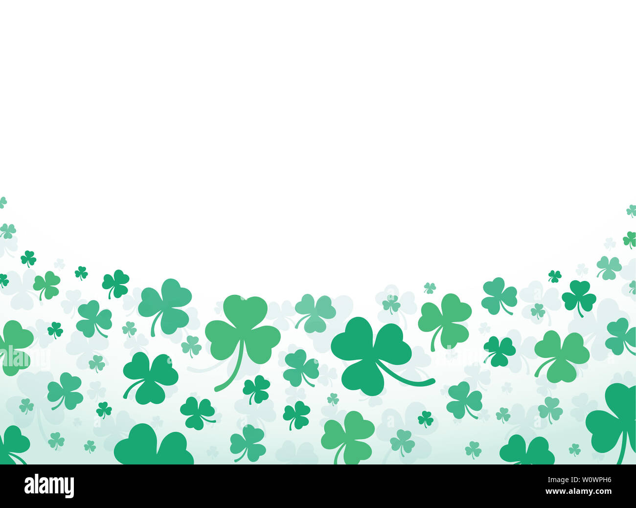 cute green clover leaf background Stock Photo - Alamy