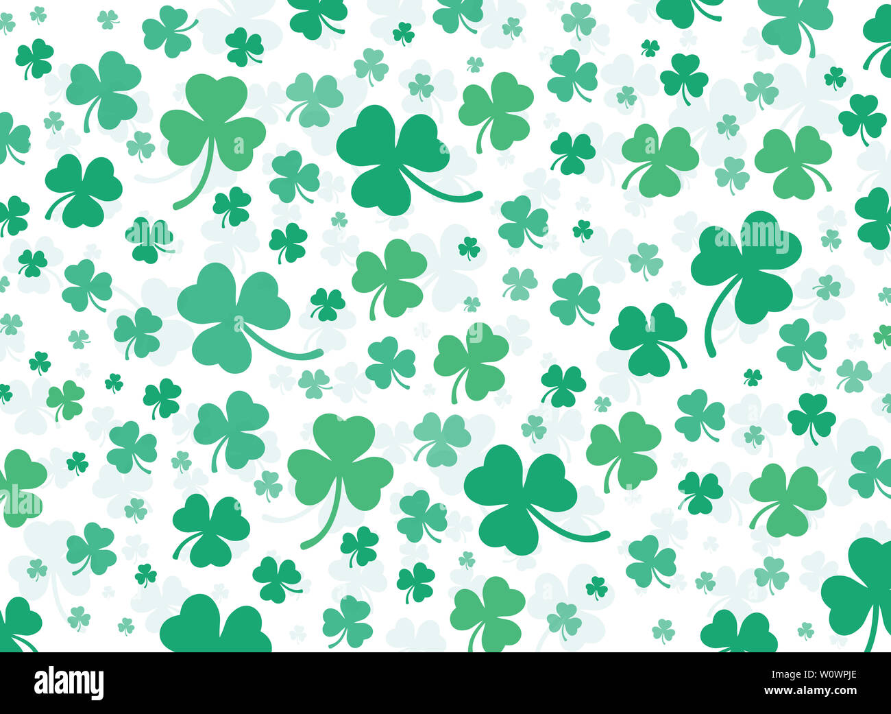 cute green clover leaf background Stock Photo - Alamy