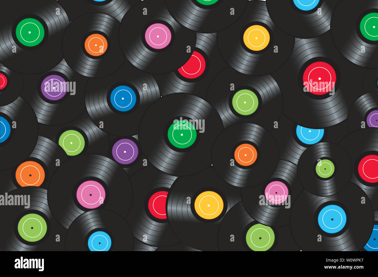 colorful vinyl records background Stock Photo - Alamy