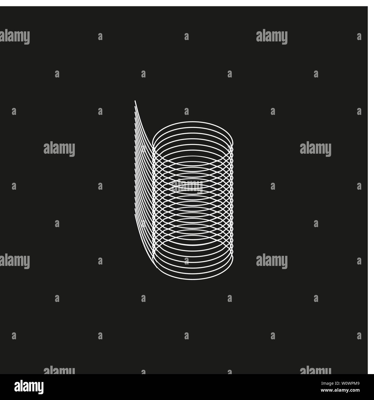 Isometric Geometric Font. Line blend style number 6. Typography design. Stock Vector