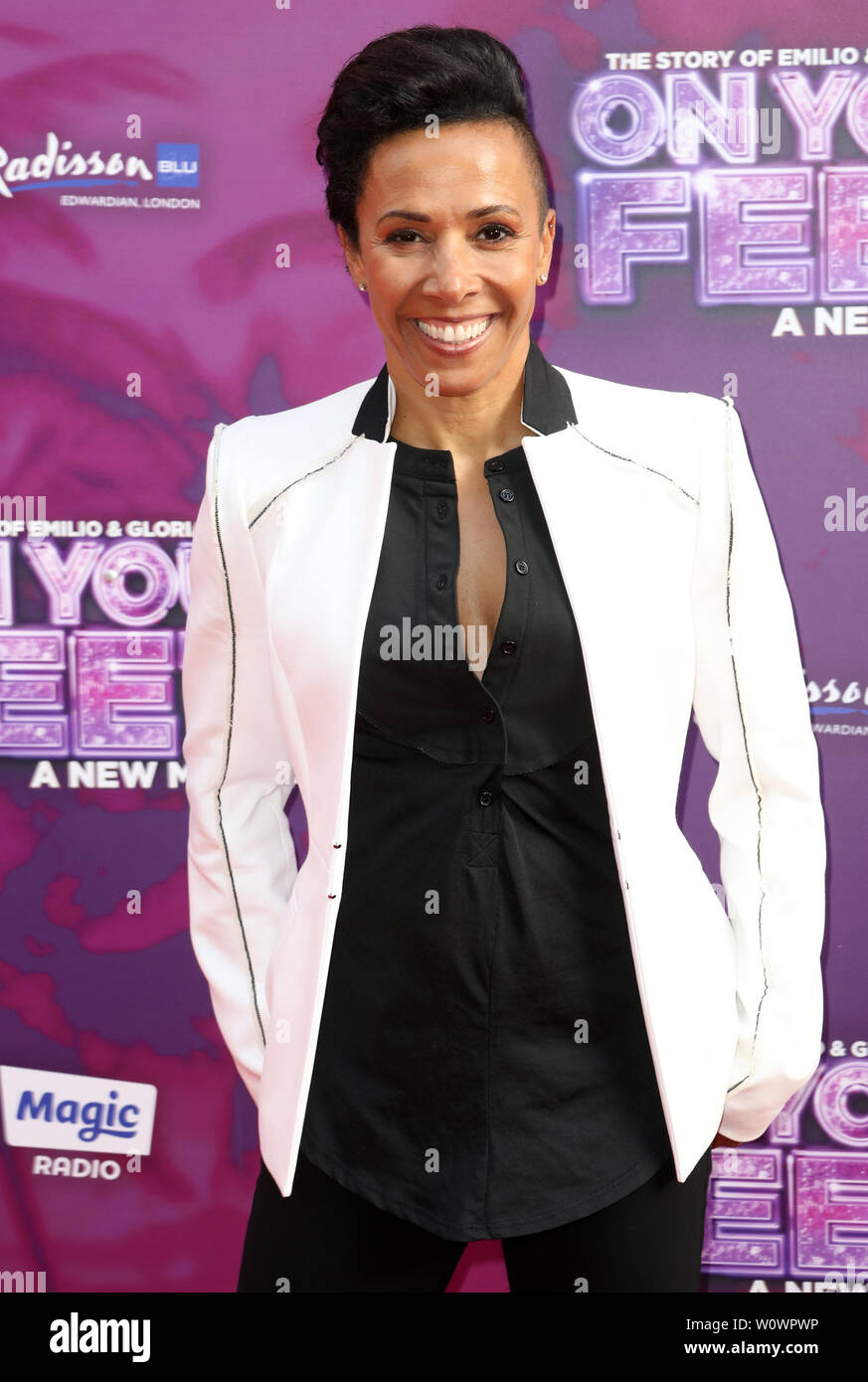 Dame Kelly Holmes, On Your Feet - Musical Press Night, London Coliseum, London, UK, 27 June 2019, Photo by piQtured Stock Photo