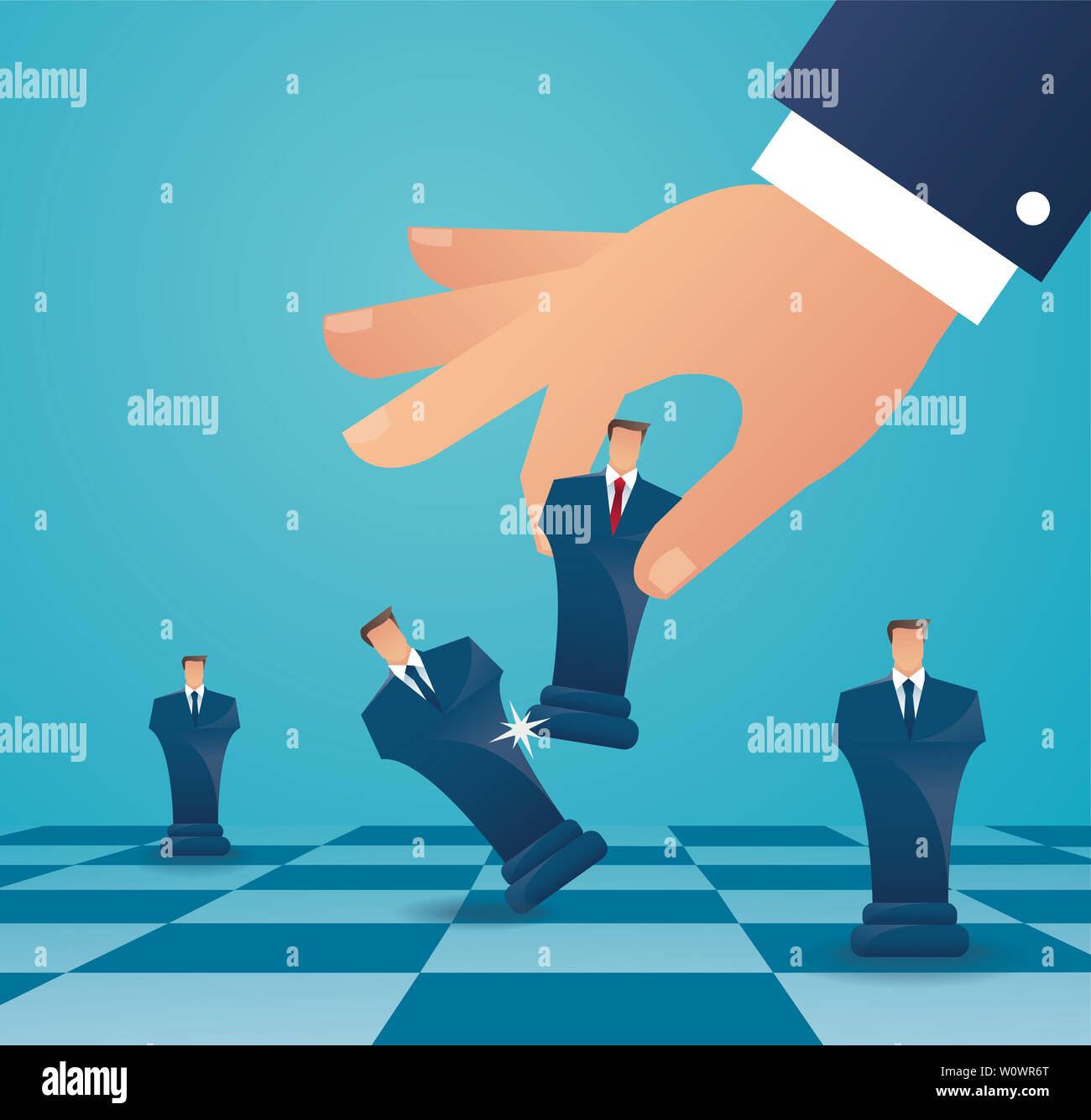 businessman play chess figure. business strategy concept Stock Photo ...