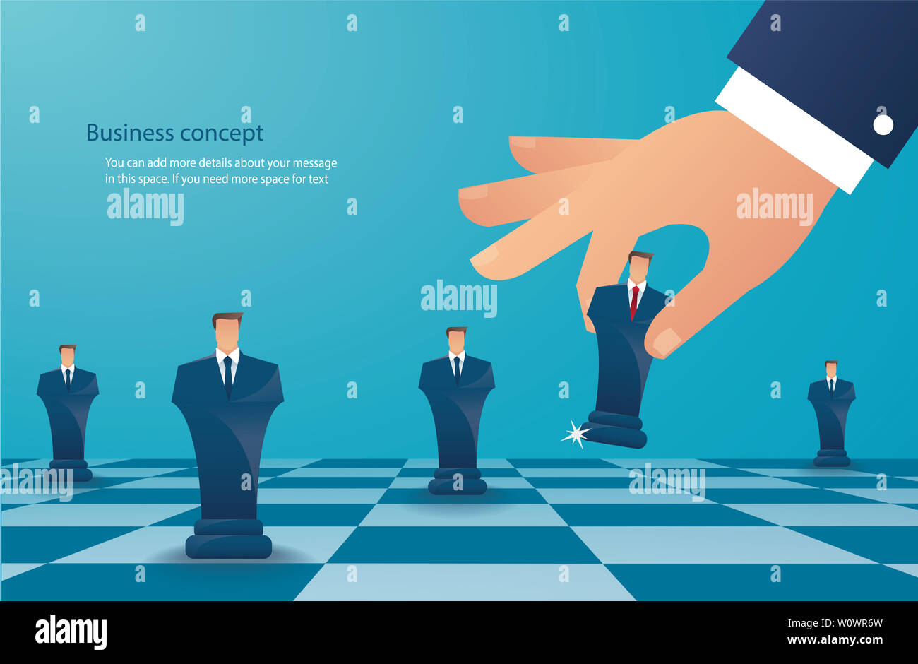 businessman play chess figure. business strategy concept Stock Photo ...