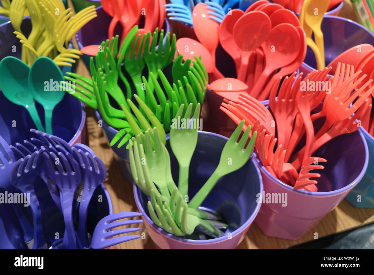 Green plastic forks hires stock photography and images Alamy