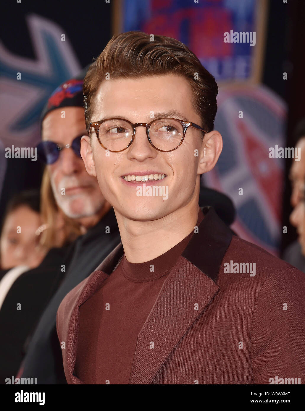 HOLLYWOOD, CA - JUNE 26: Tom Holland attends the premiere of Sony Pictures' 'Spider-Man Far From Home' at TCL Chinese Theatre on June 26, 2019 in Hollywood, California. Stock Photo