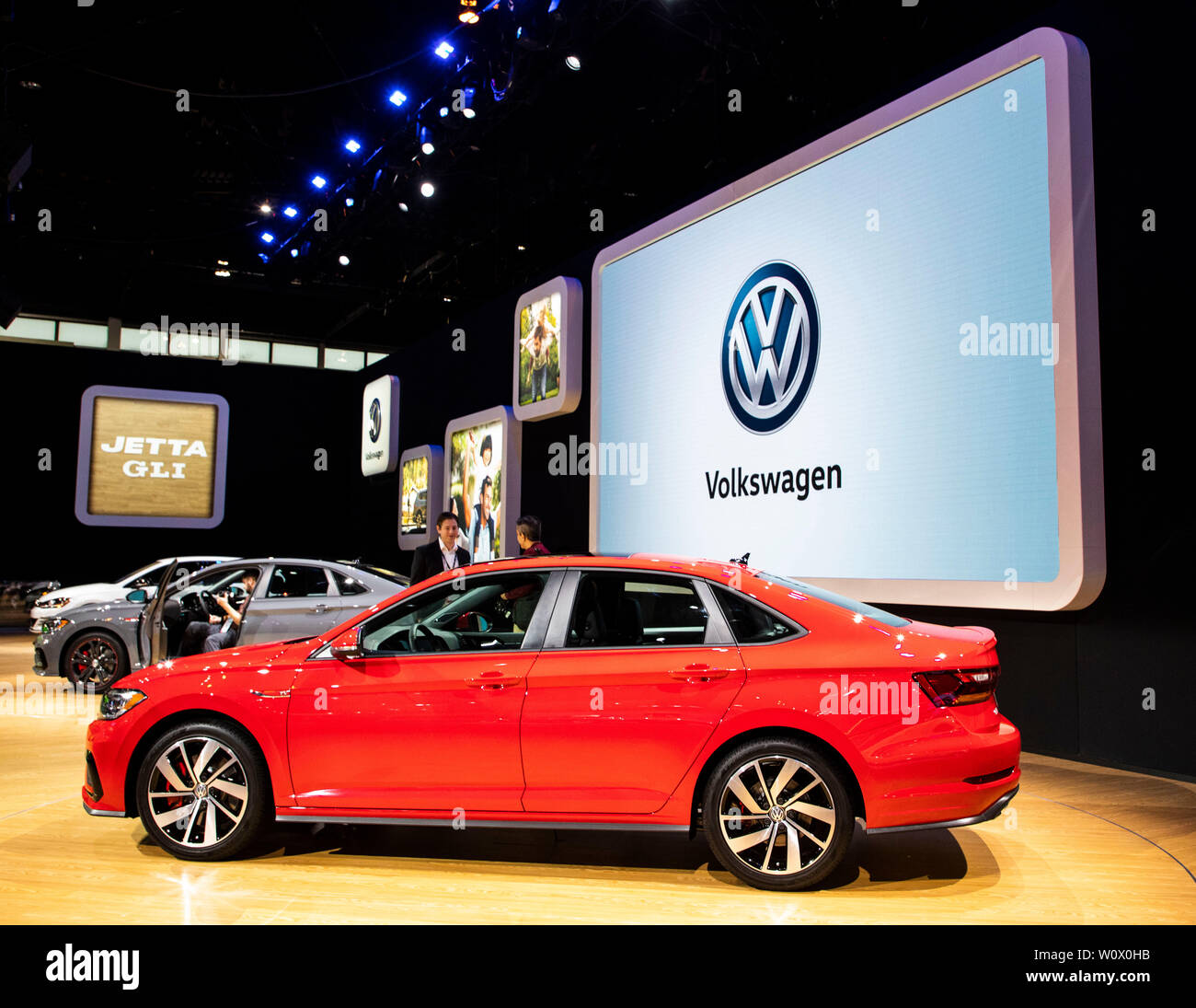 (190628) -- BEIJING, June 28, 2019 (Xinhua) -- The all new 2020 Volkswagen Jetta GLI is unveiled during the 2019 Chicago Auto Show Media Preview at McCormick Place in Chicago, the United States, on Feb. 7, 2019. (Xinhua/Joel Lerner) Stock Photo