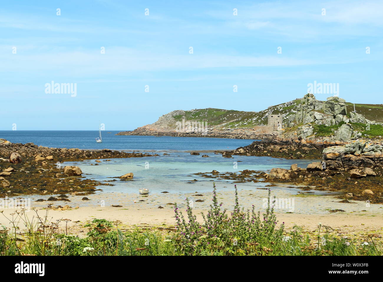 Beach on Bryher, Isles of Scilly, UK Stock Photo Alamy